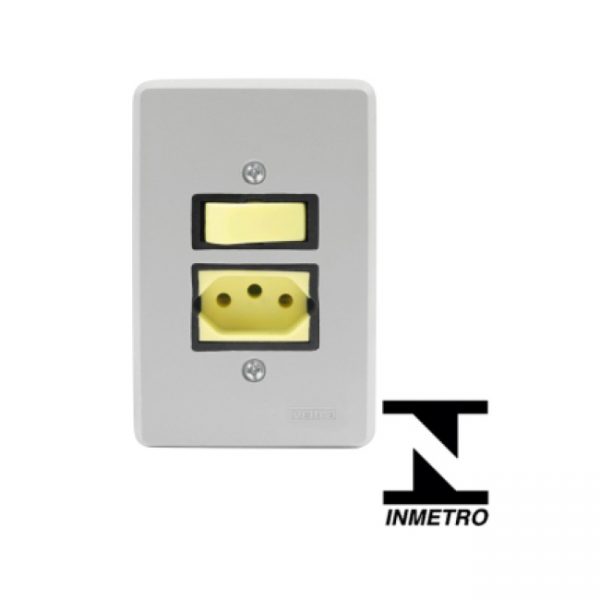 Interruptor + tomada NBR 10A
